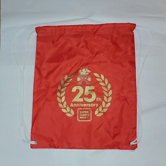 Nintendo Super Mario Bros 25th Anniversary Backpack Satchel Cinch Bag Collector - Picture 1 of 4